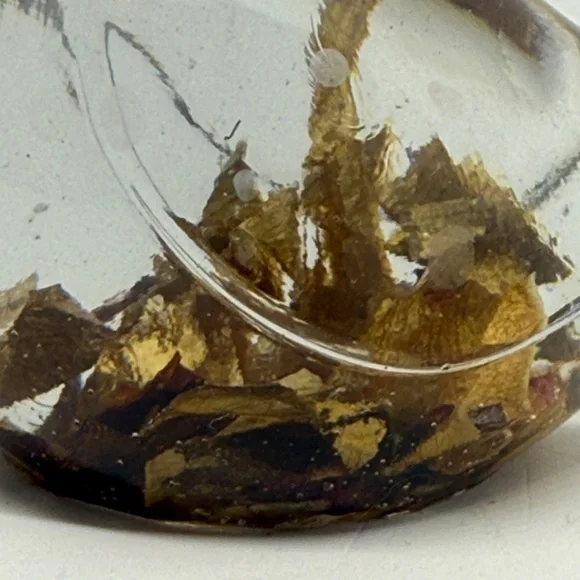 Unique Resin Elegant Bird Figurine - Brown and Clear - Picture 3 of 12